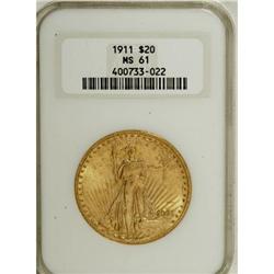 1911 $20 MS61 NGC. NGC Census: (363/1485). PCGS Po
