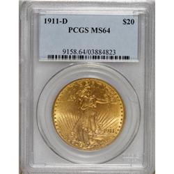 1911-D $20 MS64 PCGS. PCGS Population (2516/1761).