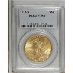 1915-S $20 MS64 PCGS. PCGS Population (2906/1605).