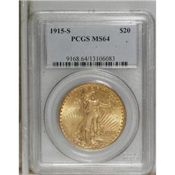 1915-S $20 MS64 PCGS. PCGS Population (2906/1605).