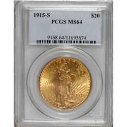 1915-S $20 MS64 PCGS. PCGS Population (2906/1605).