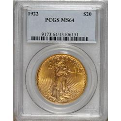 1922 $20 MS64 PCGS. PCGS Population (4673/943). NG