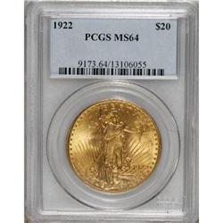 1922 $20 MS64 PCGS. PCGS Population (4673/943). NG
