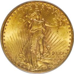1922 $20 MS64 PCGS. PCGS Population (4673/943). NGC Ce