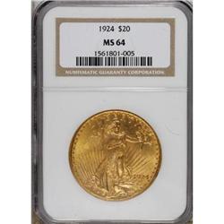 1924 $20 MS64 NGC. NGC Census: (81956/29088). PCGS
