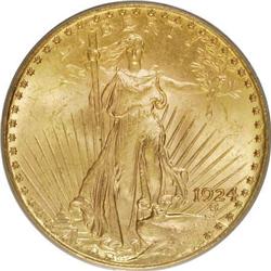 1924 $20 MS64 PCGS. PCGS Population (53197/32038). NGC