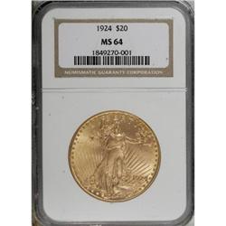 1924 $20 MS64 NGC. NGC Census: (82170/29186). PCGS