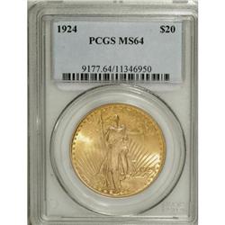 1924 $20 MS64 PCGS. PCGS Population (53197/32038).