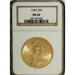 1928 $20 MS64 NGC. NGC Census: (12020/5273). PCGS