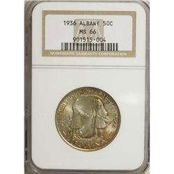 1936 50C Albany MS66 NGC. NGC Census: (463/120). P