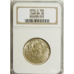 1936-S 50C Arkansas MS65 NGC. NGC Census: (316/59)