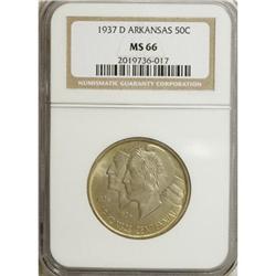 1937-D 50C Arkansas MS66 NGC. NGC Census: (76/7).
