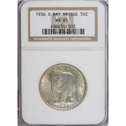 1936-S 50C Bay Bridge MS65 NGC. NGC Census: (1218/