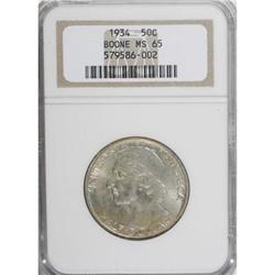 1934 50C Boone MS65 NGC. NGC Census: (392/172). PC