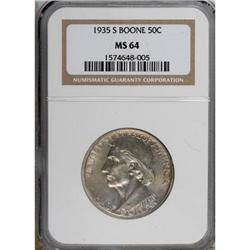 1935-S 50C Boone MS64 NGC. NGC Census: (161/513).