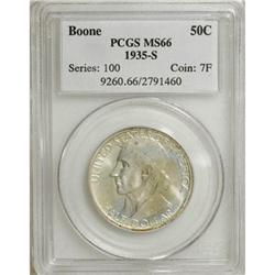 1935-S 50C Boone MS66 PCGS. PCGS Population (168/1