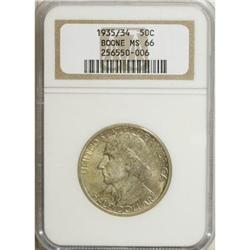 1935/34 50C Boone MS66 NGC. NGC Census: (222/39).