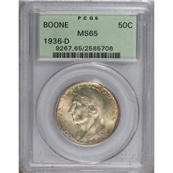 1936-D 50C Boone MS65 PCGS. PCGS Population (466/2