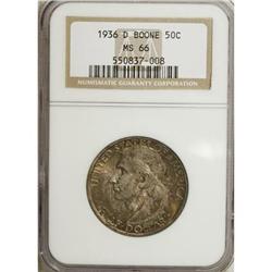 1936-D 50C Boone MS66 NGC. NGC Census: (175/7). PC
