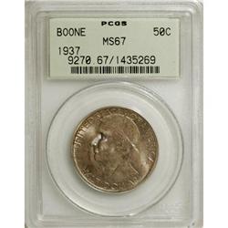 1937 50C Boone MS67 PCGS. PCGS Population (66/3).