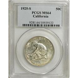 1925-S 50C California MS64 PCGS. PCGS Population (