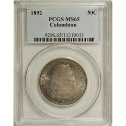 1892 50C Columbian MS65 PCGS. PCGS Population (596
