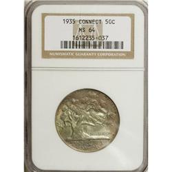 1935 50C Connecticut MS64 NGC. NGC Census: (1040/1