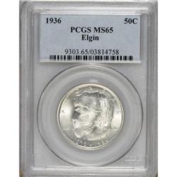 1936 50C Elgin MS65 PCGS. PCGS Population (1855/10