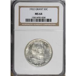 1922 50C Grant no Star MS64 NGC. NGC Census: (1332