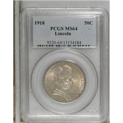 1918 50C Lincoln MS64 PCGS. PCGS Population (1888/