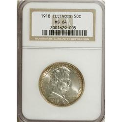 1918 50C Lincoln MS64 NGC. NGC Census: (1524/1332)
