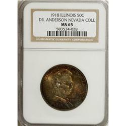 1918 50C Lincoln MS65 NGC. Ex: Dr. Anderson Nevada