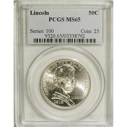 1918 50C Lincoln MS65 PCGS. PCGS Population (1096/