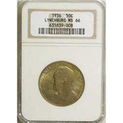 1936 50C Lynchburg MS66 NGC. NGC Census: (376/90).