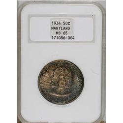 1934 50C Maryland MS65 NGC. NGC Census: (1225/622)