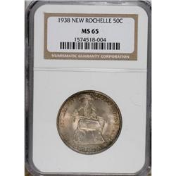 1938 50C New Rochelle MS65 NGC. NGC Census: (873/5