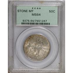 1925 50C Stone Mountain MS64 PCGS. PCGS Population