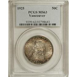 1925 50C Vancouver MS63 PCGS. PCGS Population (659