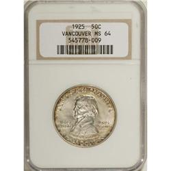 1925 50C Vancouver MS64 NGC. NGC Census: (763/788)