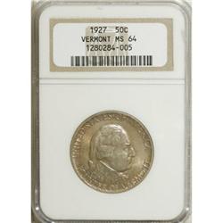 1927 50C Vermont MS64 NGC. NGC Census: (1088/876).