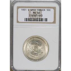 1951-S 50C Washington-Carver MS66 NGC. NGC Census:
