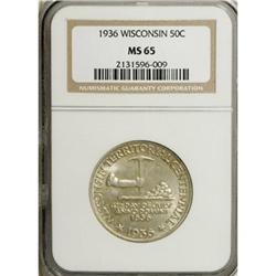 1936 50C Wisconsin MS65 NGC. NGC Census: (1180/144
