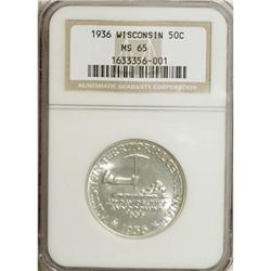 1936 50C Wisconsin MS65 NGC. NGC Census: (1183/145