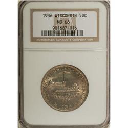 1936 50C Wisconsin MS66 NGC. NGC Census: (1123/322