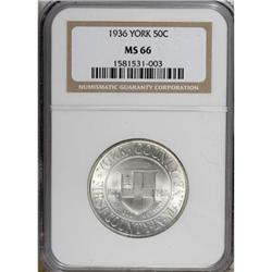 1936 50C York MS66 NGC. NGC Census: (1106/377). PC