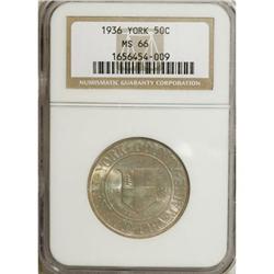 1936 50C York MS66 NGC. NGC Census: (1106/376). PCGS P