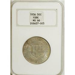 1936 50C York MS66 NGC. NGC Census: (1107/380). PC