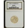 Image 1 : 1987-W G$5 Constitution Gold Five Dollar MS70 NGC.