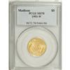 Image 1 : 1993-W G$5 Bill of Rights Gold Five Dollar MS70 PCGS