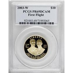 2003-W G$10 First Flight Gold Eagle PR69 Deep Cameo